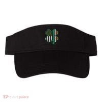 Shamrocks Irish American Flag Beautiful St Patricks Day Visor thumb 0