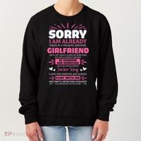 Sorry I Am Already Taken By Freaking Awesome Friend Meaningful Gift Women's Sweatshirt thumb 0