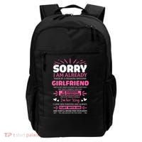 Sorry I Am Already Taken By Freaking Awesome Friend Meaningful Gift Backpack thumb 0