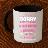 Sorry I Am Already Taken By Freaking Awesome Friend Meaningful Gift Coffee Mug thumb 2