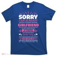 Sorry I Am Already Taken By Freaking Awesome Friend Meaningful Gift T-Shirt thumb 0