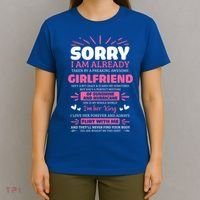 Sorry I Am Already Taken By Freaking Awesome Friend Meaningful Gift T-Shirt thumb 4