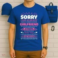 Sorry I Am Already Taken By Freaking Awesome Friend Meaningful Gift T-Shirt thumb 6
