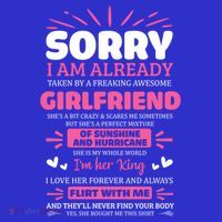 Sorry I Am Already Taken By Freaking Awesome Friend Meaningful Gift Kids Sweatshirt thumb 2