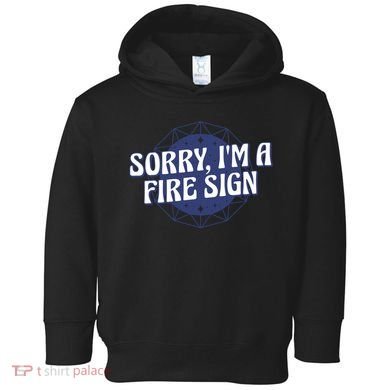 Sorry I'm A Fire Sign Astrology Toddler Hoodie