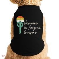 Someone In Arizona Loves Me Retro Cactus Doggie Tank thumb 0