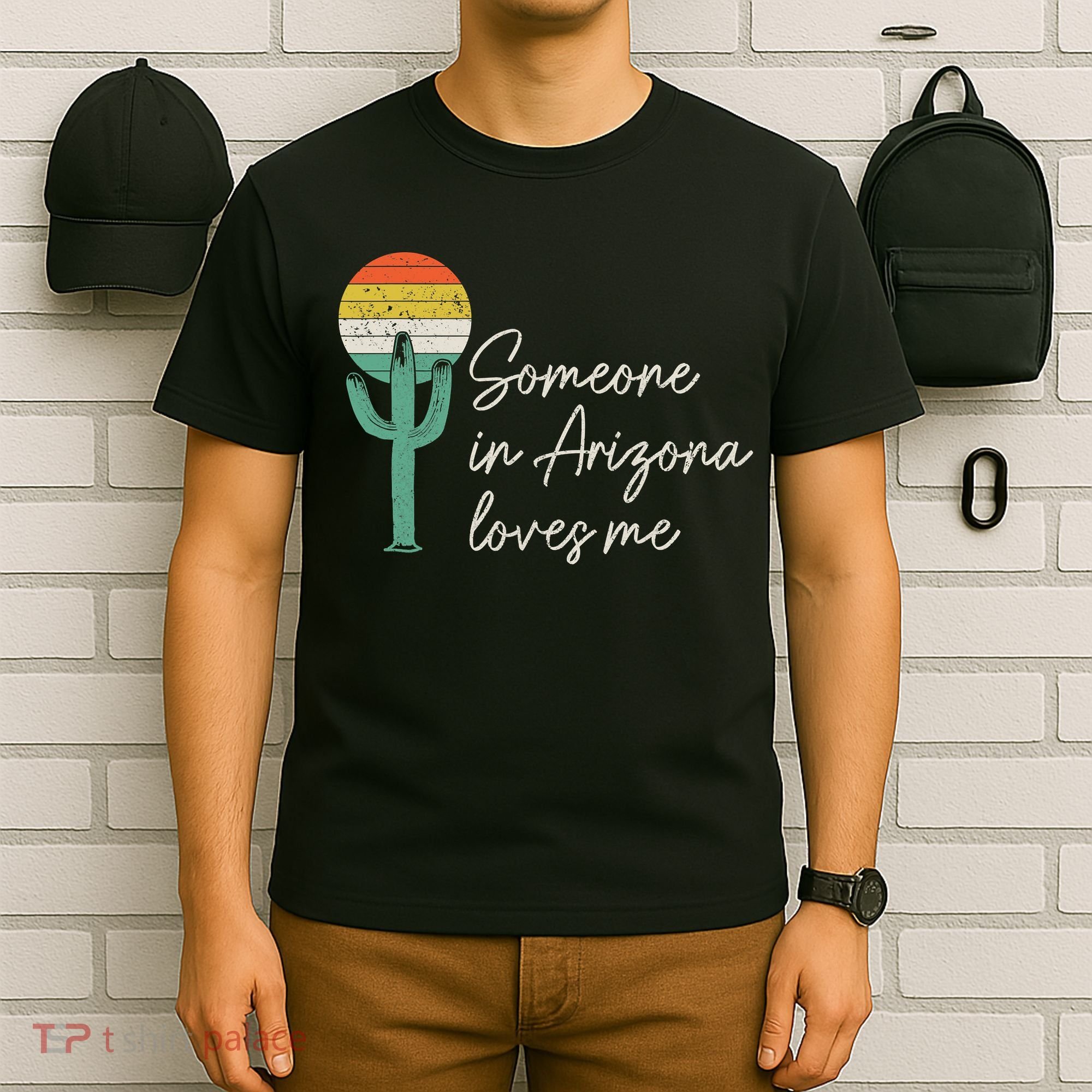 Someone In Arizona Loves Me Retro Cactus T-Shirt