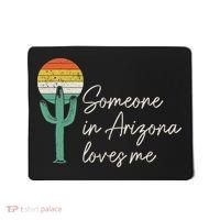 Someone In Arizona Loves Me Retro Cactus Mousepad thumb 0