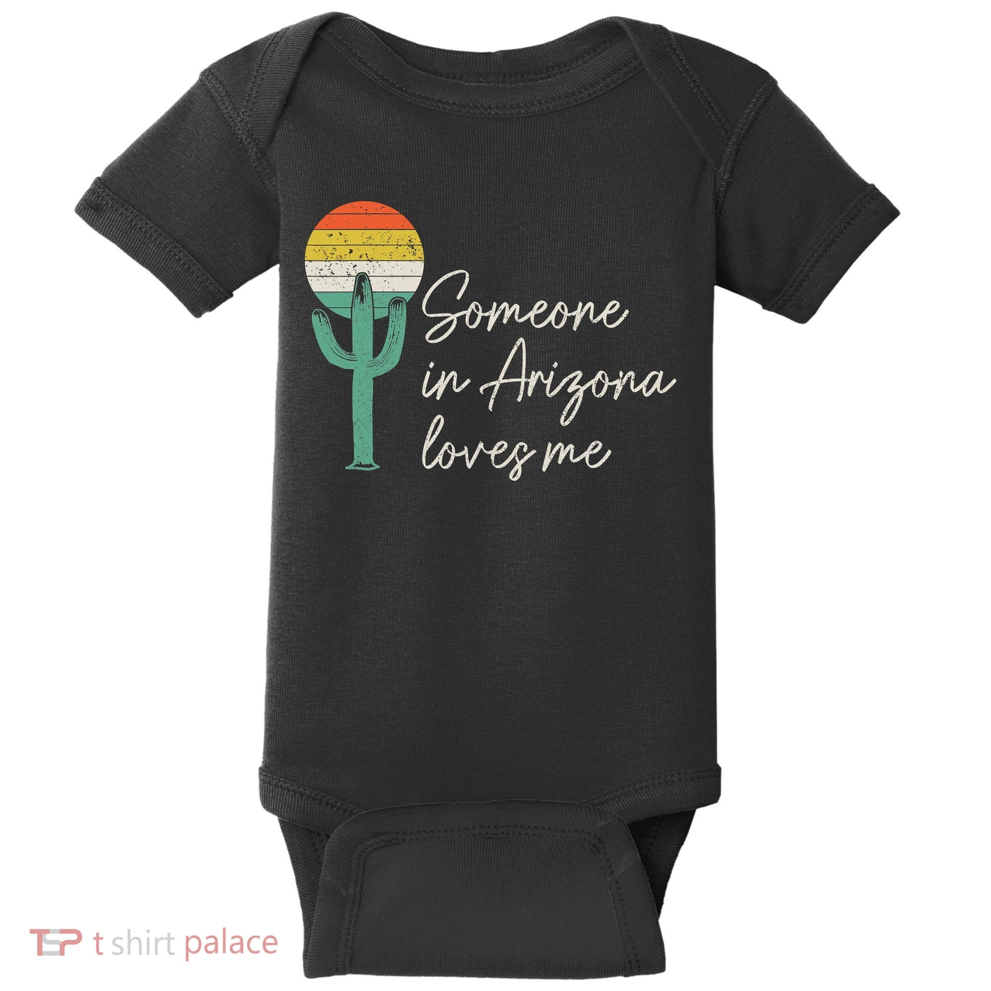 Someone In Arizona Loves Me Retro Cactus Baby Bodysuit