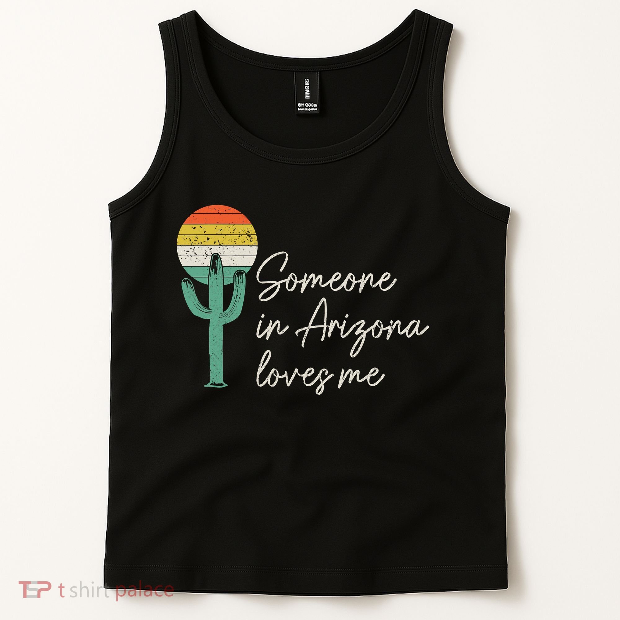 Someone In Arizona Loves Me Retro Cactus Tank Top