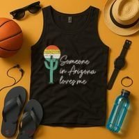 Someone In Arizona Loves Me Retro Cactus Tank Top thumb 4