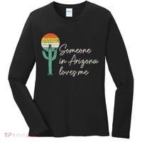 Someone In Arizona Loves Me Retro Cactus Women's Long Sleeve Shirt thumb 0