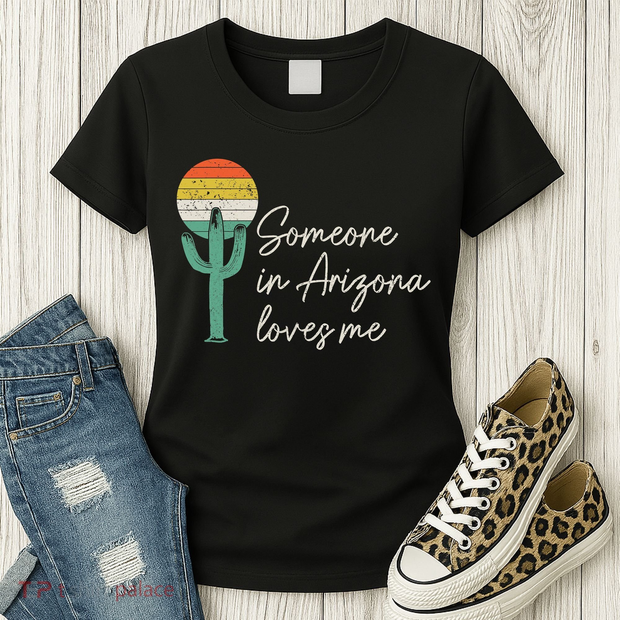 Someone In Arizona Loves Me Retro Cactus Women's T-Shirt