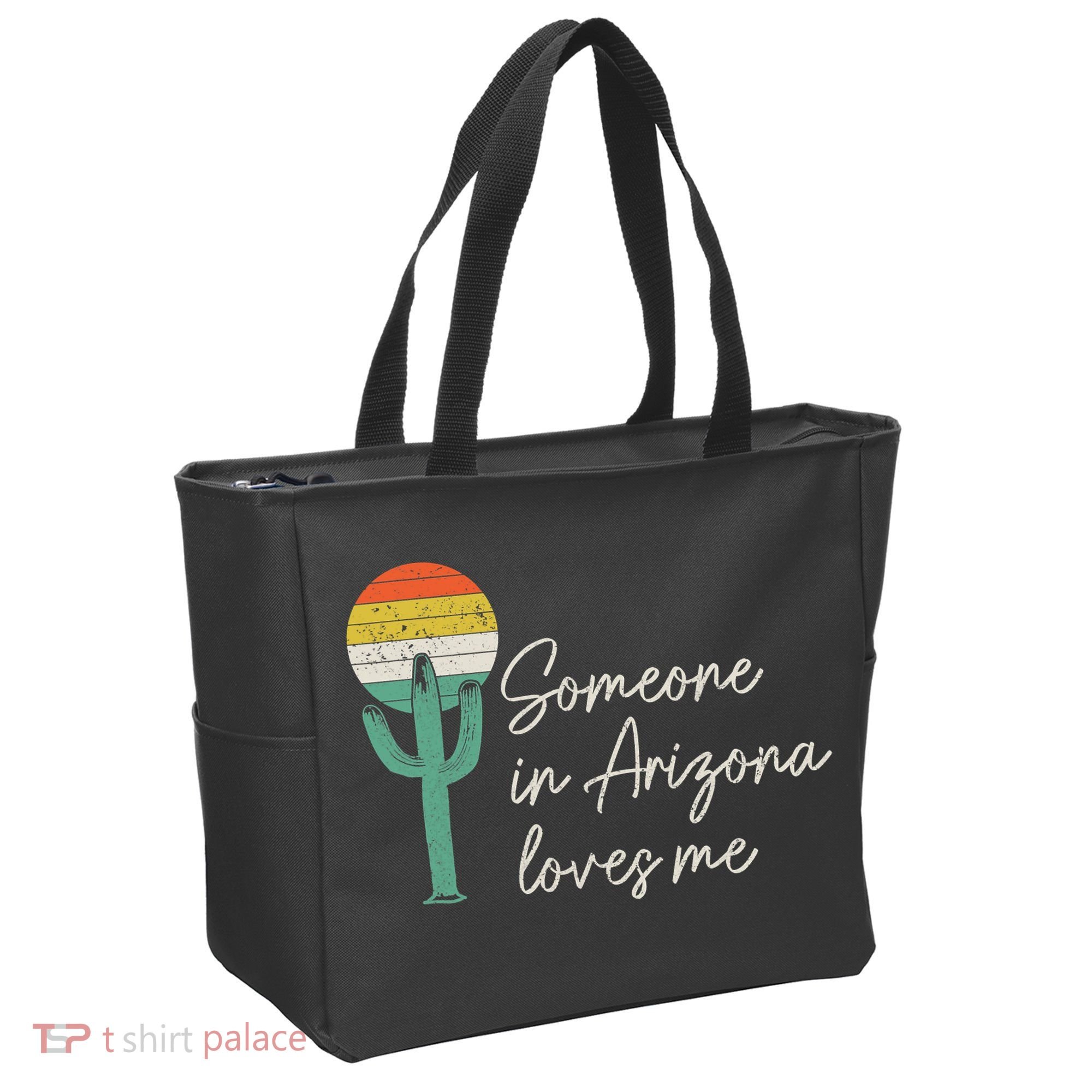 Someone In Arizona Loves Me Retro Cactus Tote Bag