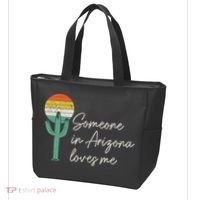 Someone In Arizona Loves Me Retro Cactus Tote Bag thumb 3