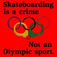 Skateboarding Is A Crime Not An O.lympic Sport Santa Hat thumb 1