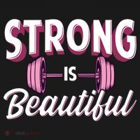 Strong Is Beautiful Pink Barbells Gym Exercise Athlete Gift Bucket Hat thumb 4