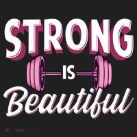 Strong Is Beautiful Pink Barbells Gym Exercise Athlete Gift Beanie thumb 2