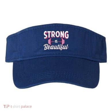 Strong Is Beautiful Pink Barbells Gym Exercise Athlete Gift Visor