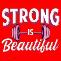 Strong Is Beautiful Pink Barbells Gym Exercise Athlete Gift Santa Hat thumb 1