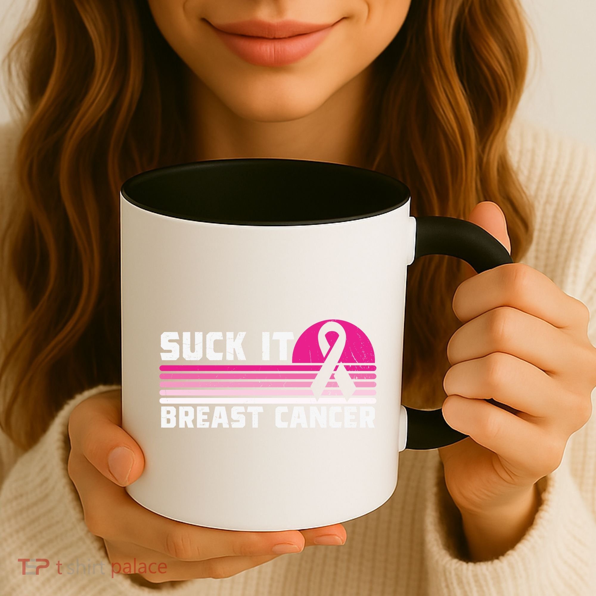 Suck It Breast Cancer Awareness Coffee Mug