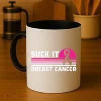 Suck It Breast Cancer Awareness Coffee Mug thumb 4