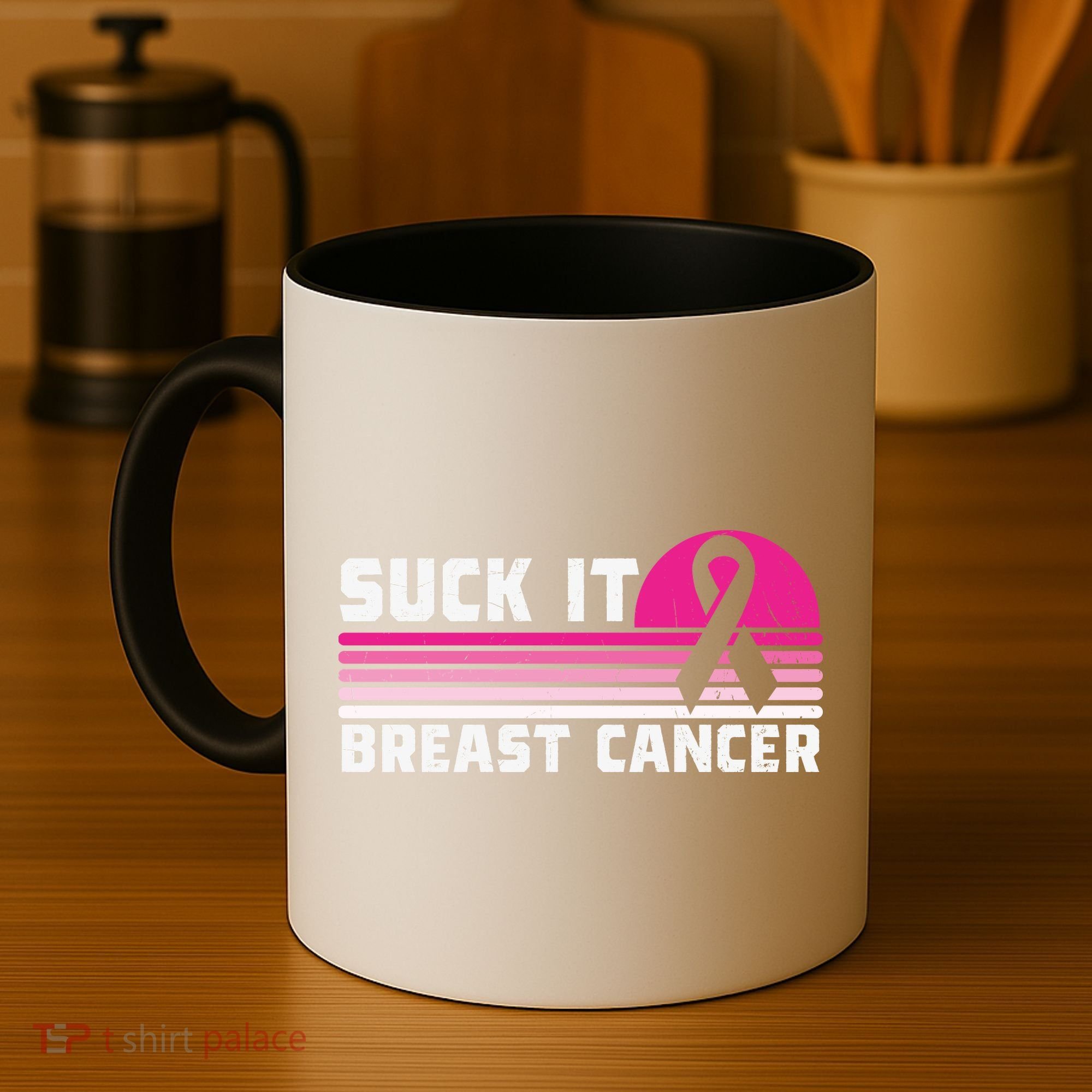 Suck It Breast Cancer Awareness Coffee Mug