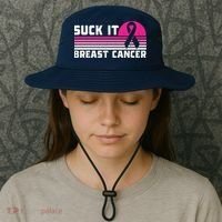 Suck It Breast Cancer Awareness Bucket Hat thumb 3
