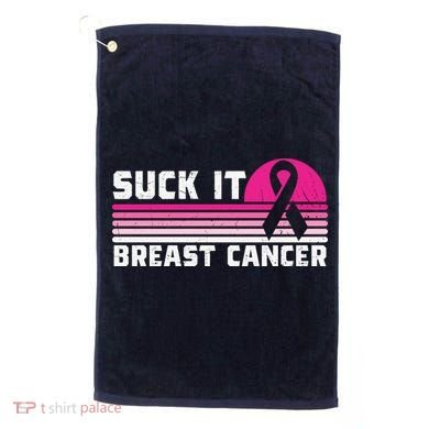 Suck It Breast Cancer Awareness Golf Towel