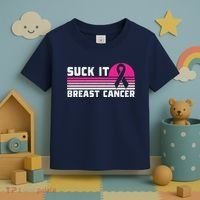 Suck It Breast Cancer Awareness Toddler T-Shirt thumb 3