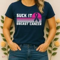 Suck It Breast Cancer Awareness Women's T-Shirt thumb 2