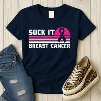 Suck It Breast Cancer Awareness Women's T-Shirt thumb 3