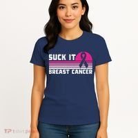 Suck It Breast Cancer Awareness Women's T-Shirt thumb 4