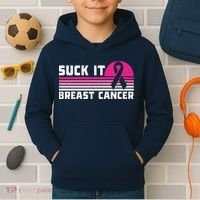 Suck It Breast Cancer Awareness Kids Hoodie thumb 2