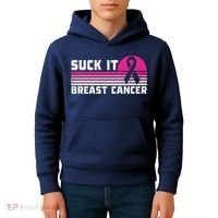 Suck It Breast Cancer Awareness Kids Hoodie thumb 4