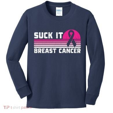 Suck It Breast Cancer Awareness Kids Long Sleeve Shirt