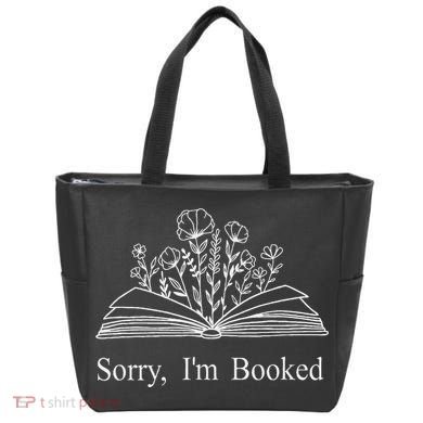 Sorry IM Booked Gift Book Lovers Bookish Tote Bag