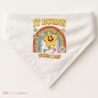  Saying It Burns When I Pee USA-Made Doggie Bandana thumb 0