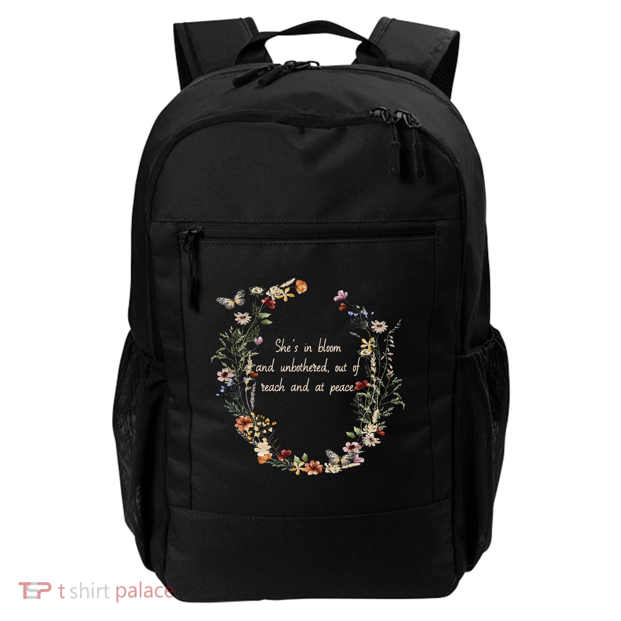 She’S In Bloom And Unbothered Out Of Reach And At Peace Backpack
