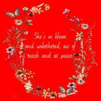 She’S In Bloom And Unbothered Out Of Reach And At Peace Santa Hat thumb 1