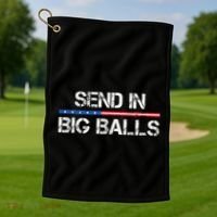 Send In Big Balls Doge D.O.G.E Gift Golf Towel thumb 1