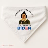 Scarecrow Is Brainless And That Is Biden USA-Made Doggie Bandana thumb 0