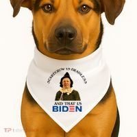 Scarecrow Is Brainless And That Is Biden USA-Made Doggie Bandana thumb 1