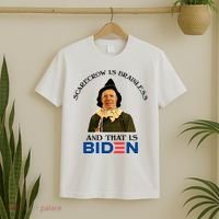 Scarecrow Is Brainless And That Is Biden T-Shirt thumb 2