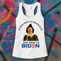 Scarecrow Is Brainless And That Is Biden Women's Tank Top thumb 3