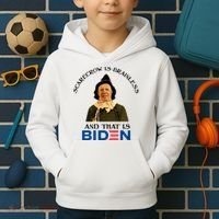 Scarecrow Is Brainless And That Is Biden Kids Hoodie thumb 2