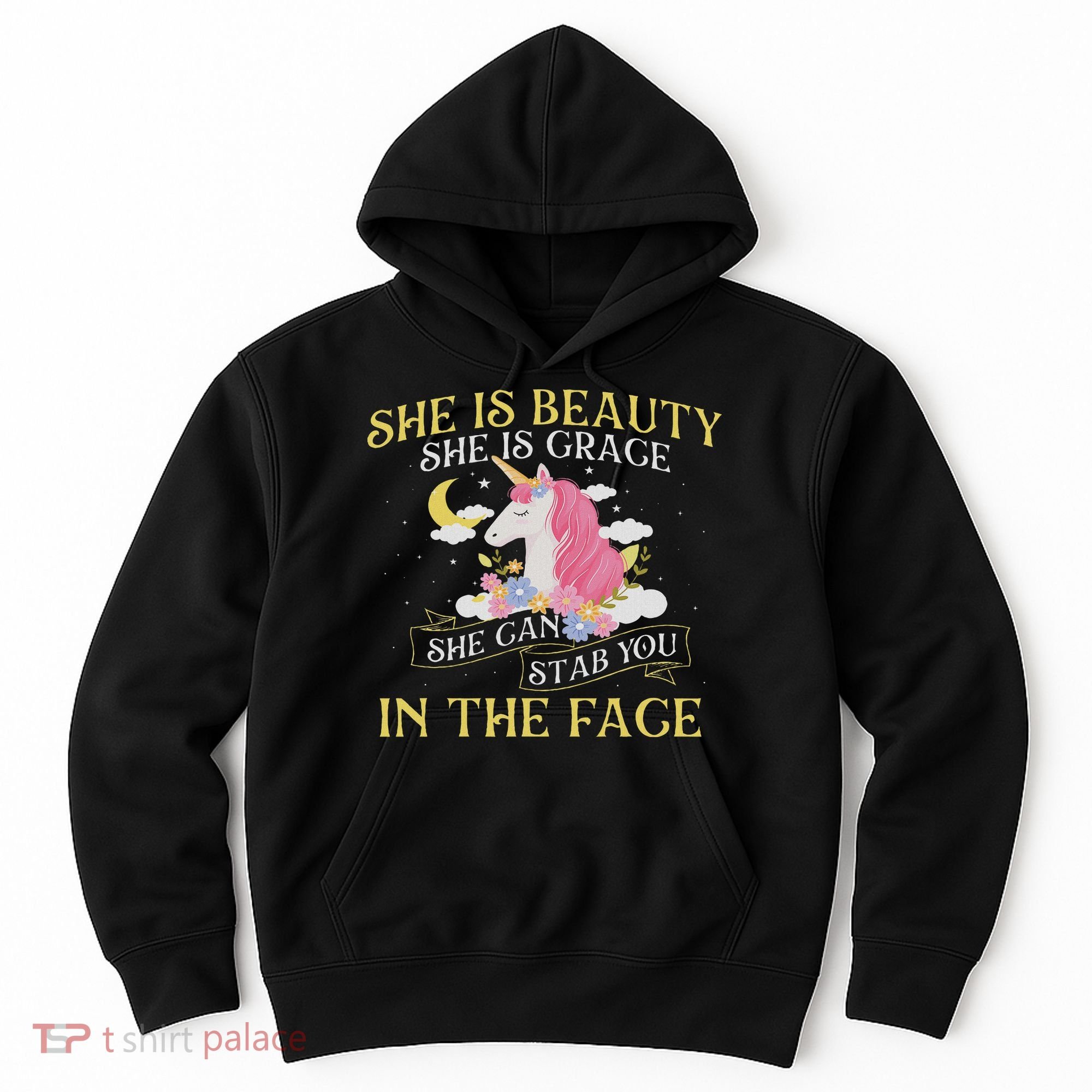 She Is Beauty Mythical Animal Rainbow Unicorn Magical Hoodie