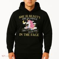 She Is Beauty Mythical Animal Rainbow Unicorn Magical Hoodie thumb 2
