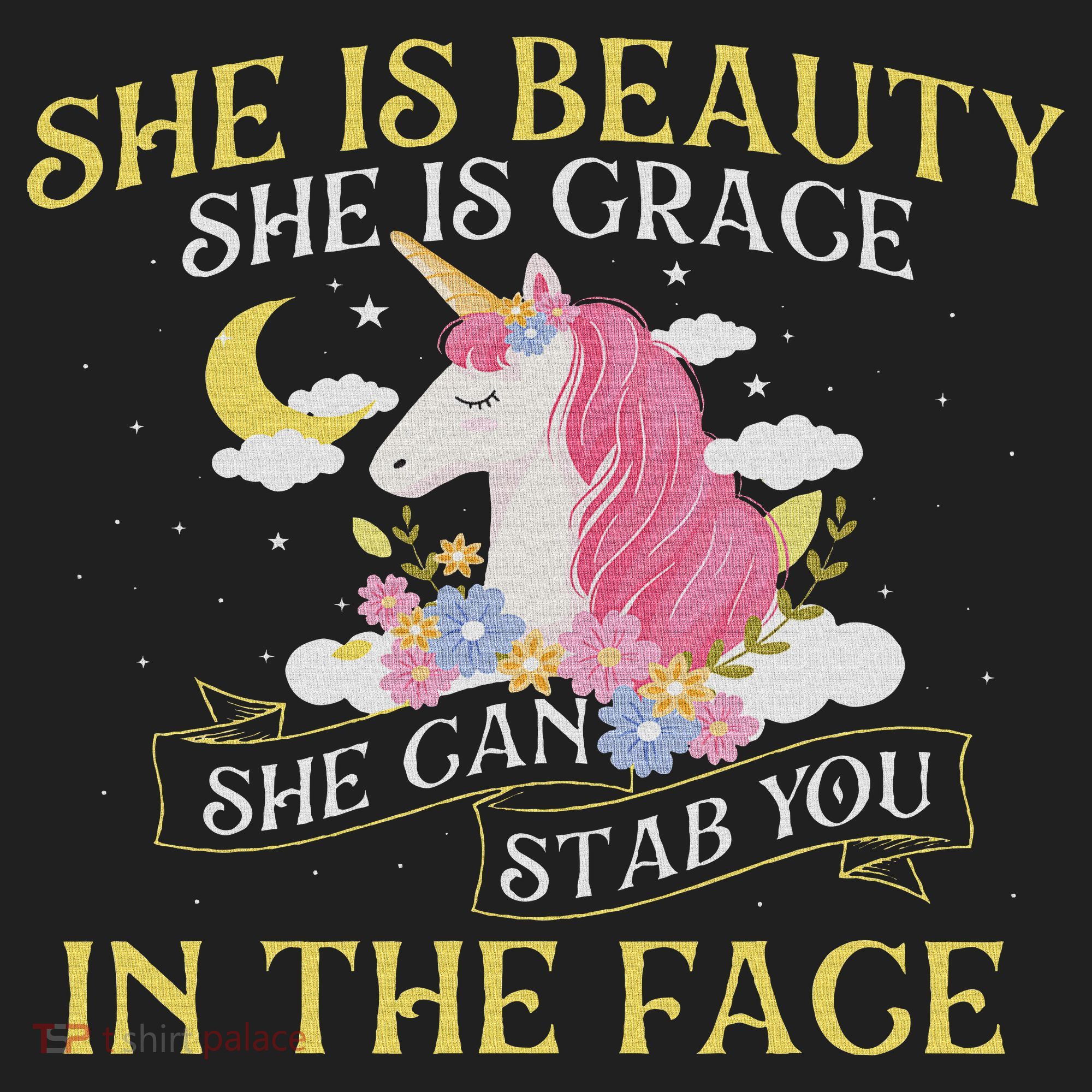 She Is Beauty Mythical Animal Rainbow Unicorn Magical Beanie