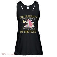 She Is Beauty Mythical Animal Rainbow Unicorn Magical Ladies Essential Flowy Tank thumb 0